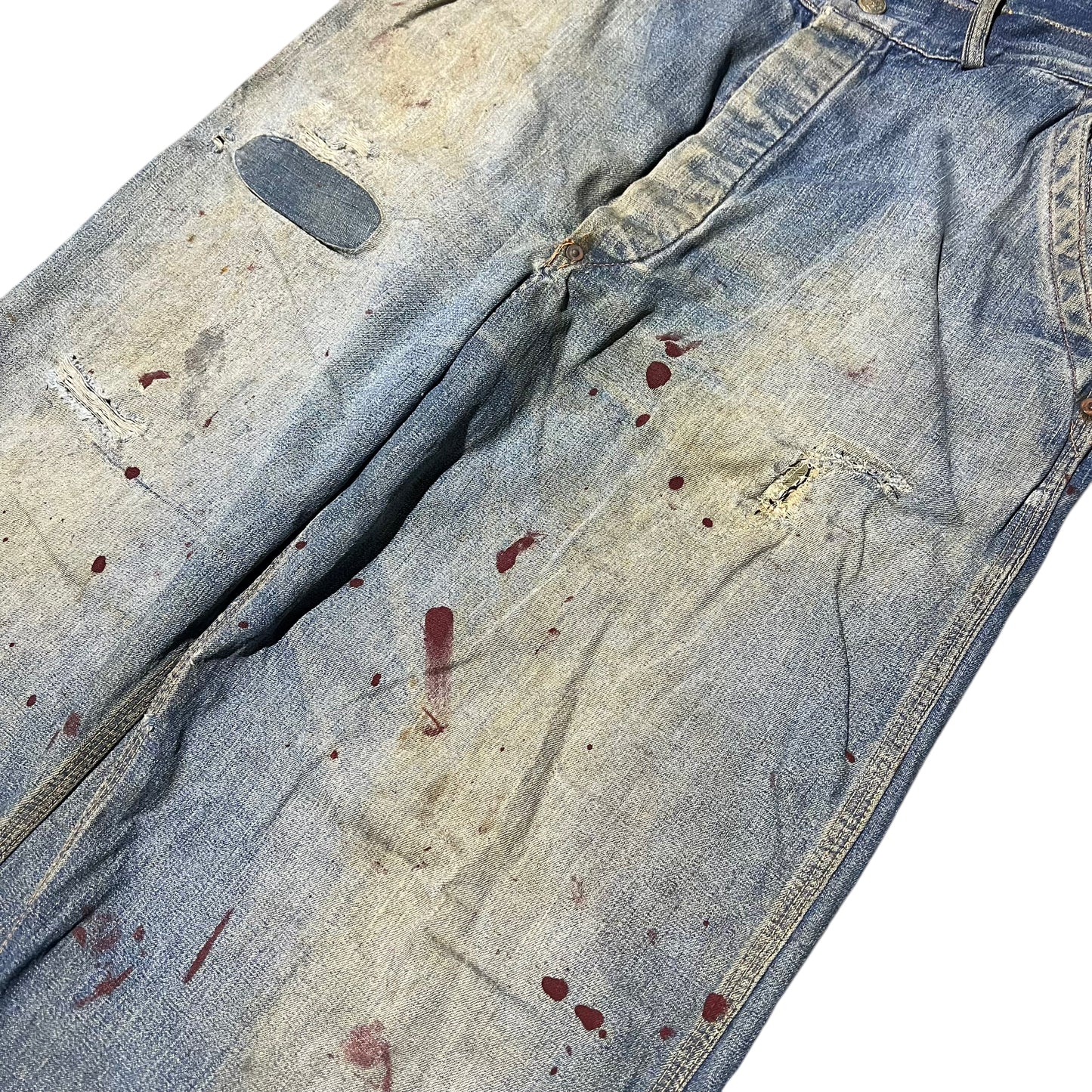 1940s Pointer crotch rivet painter donut button fly denim jeans (31w)