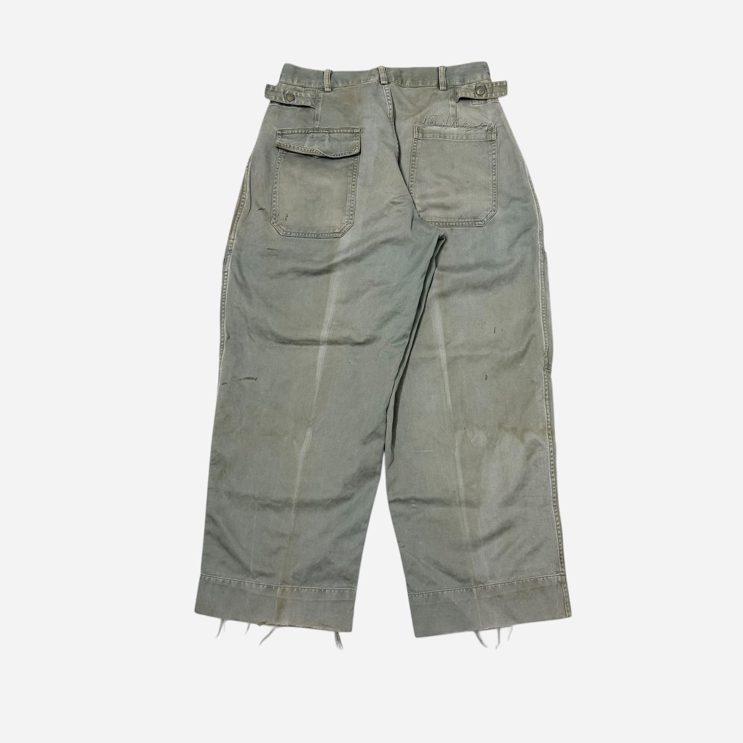 1950s USAF distressed mechanic fatigue pants (30w)