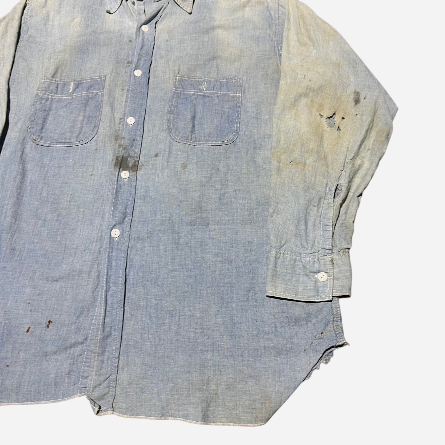 1940s Chambray farmer worn (L)