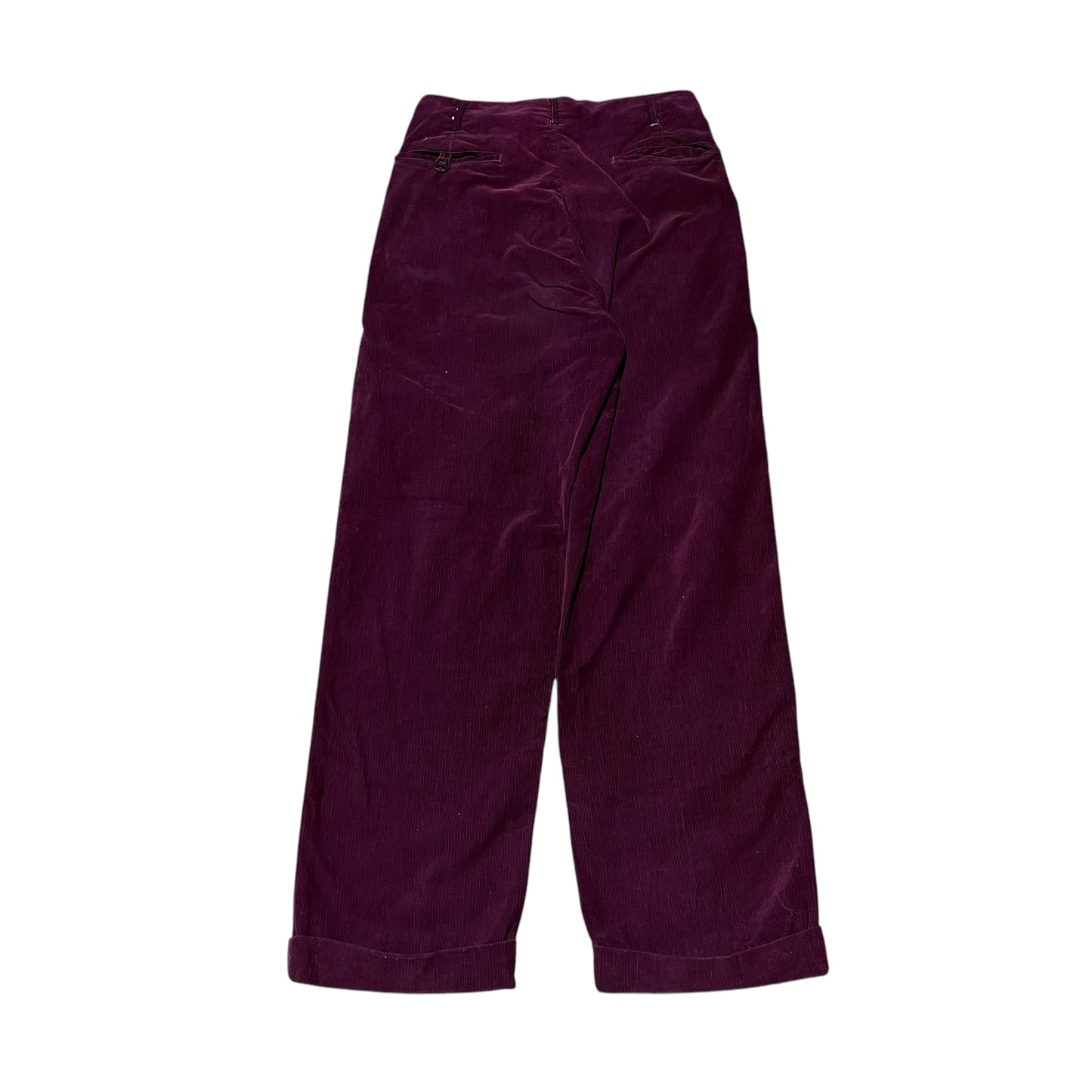 1940s Purple corduroy pleated pants (28w)