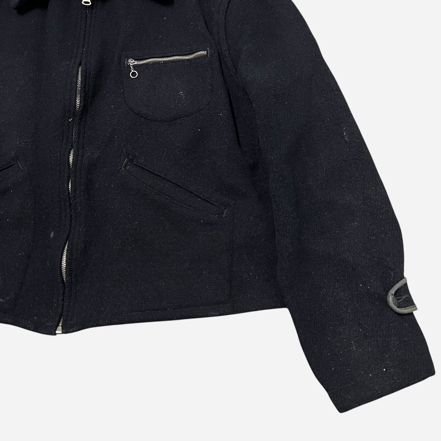 1940s Big Yank dark navy wool belt back jacket (M)