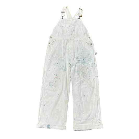 1950s Blue Gem white painter overalls (42w)