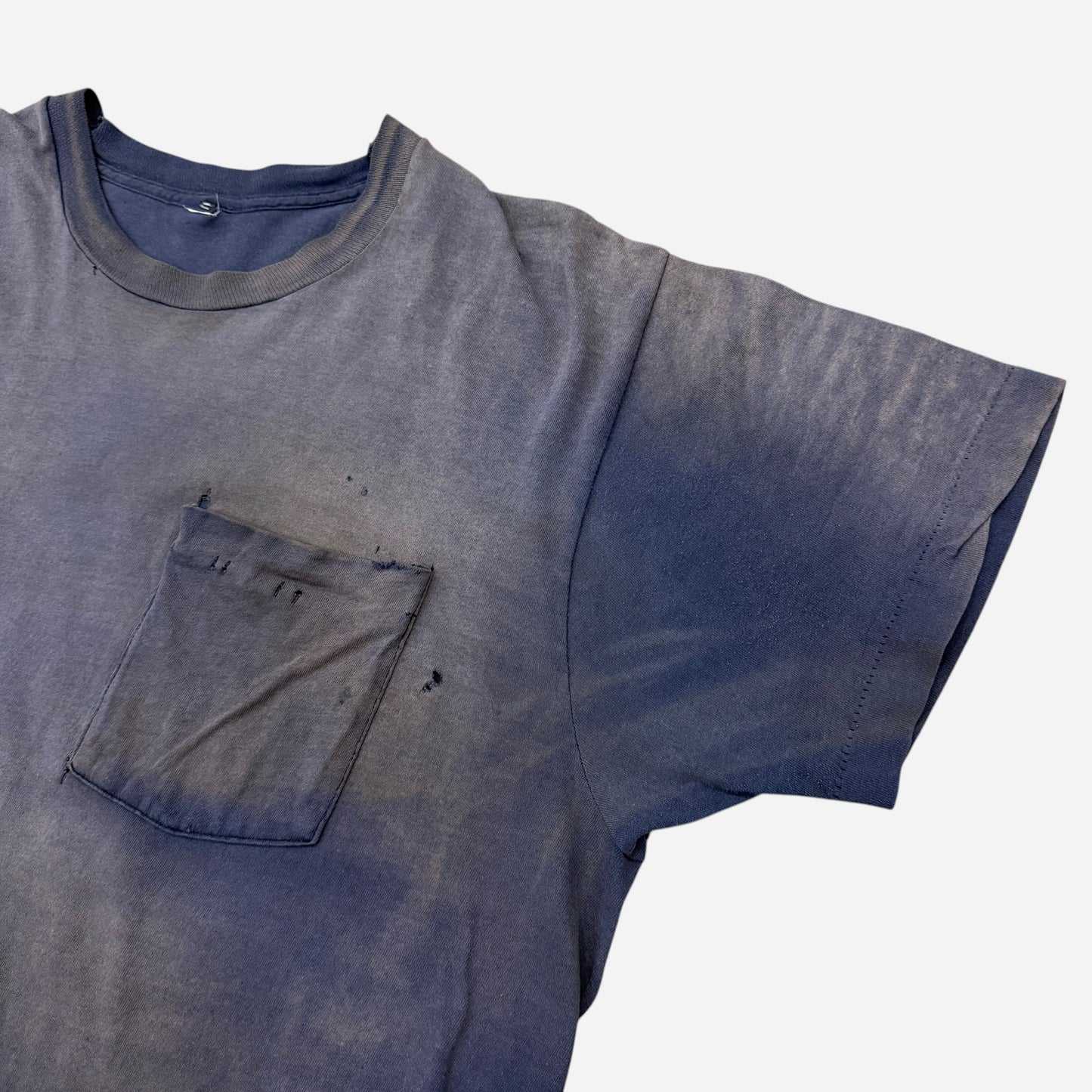 1980s Sun faded blue pocket t shirt (XL)