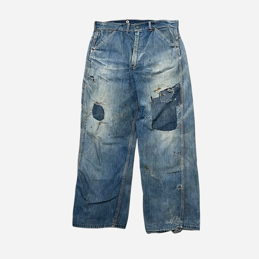 1950s Big Buck repaired carpenter jeans (34w)