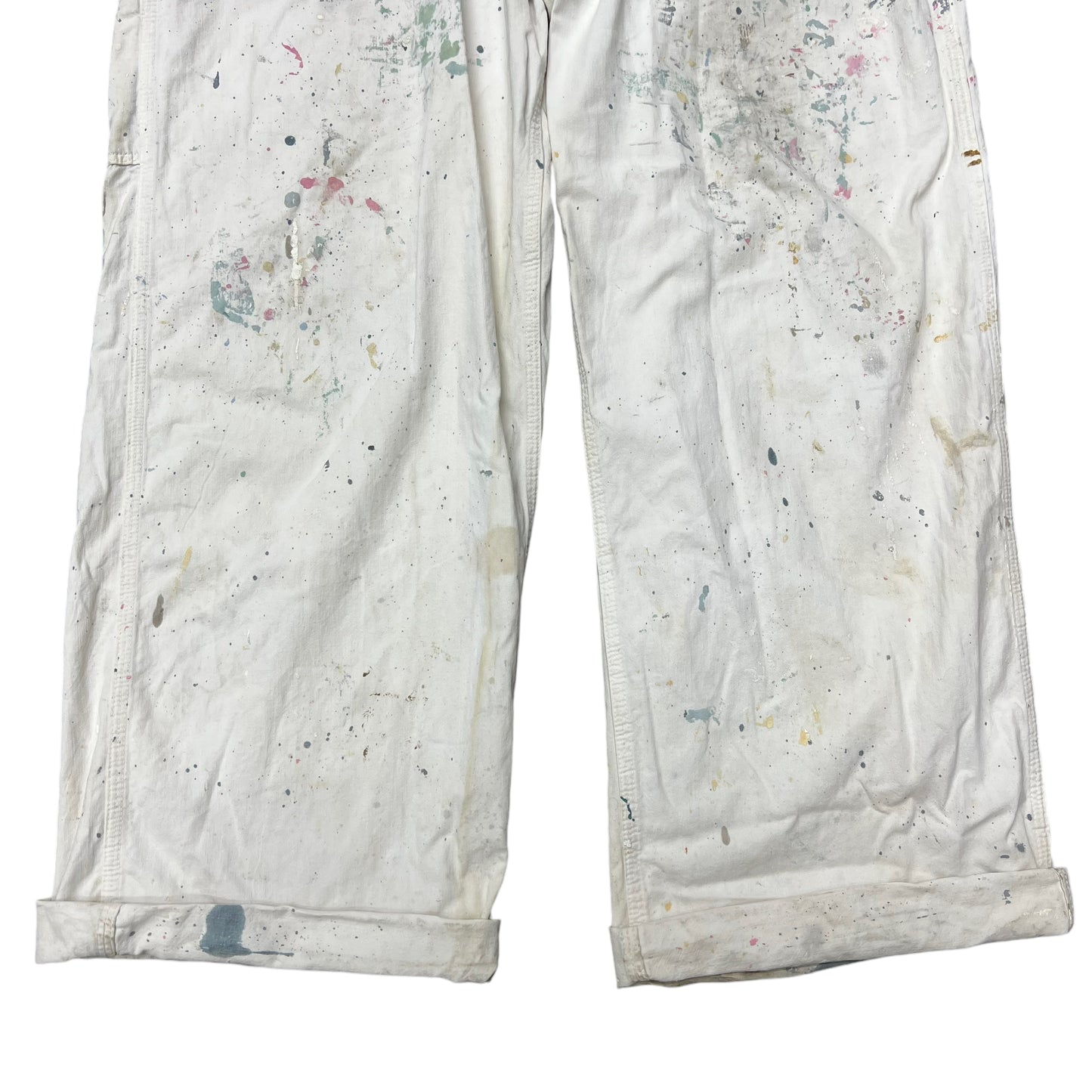 1950s Blue Gem white painter overalls (42w)