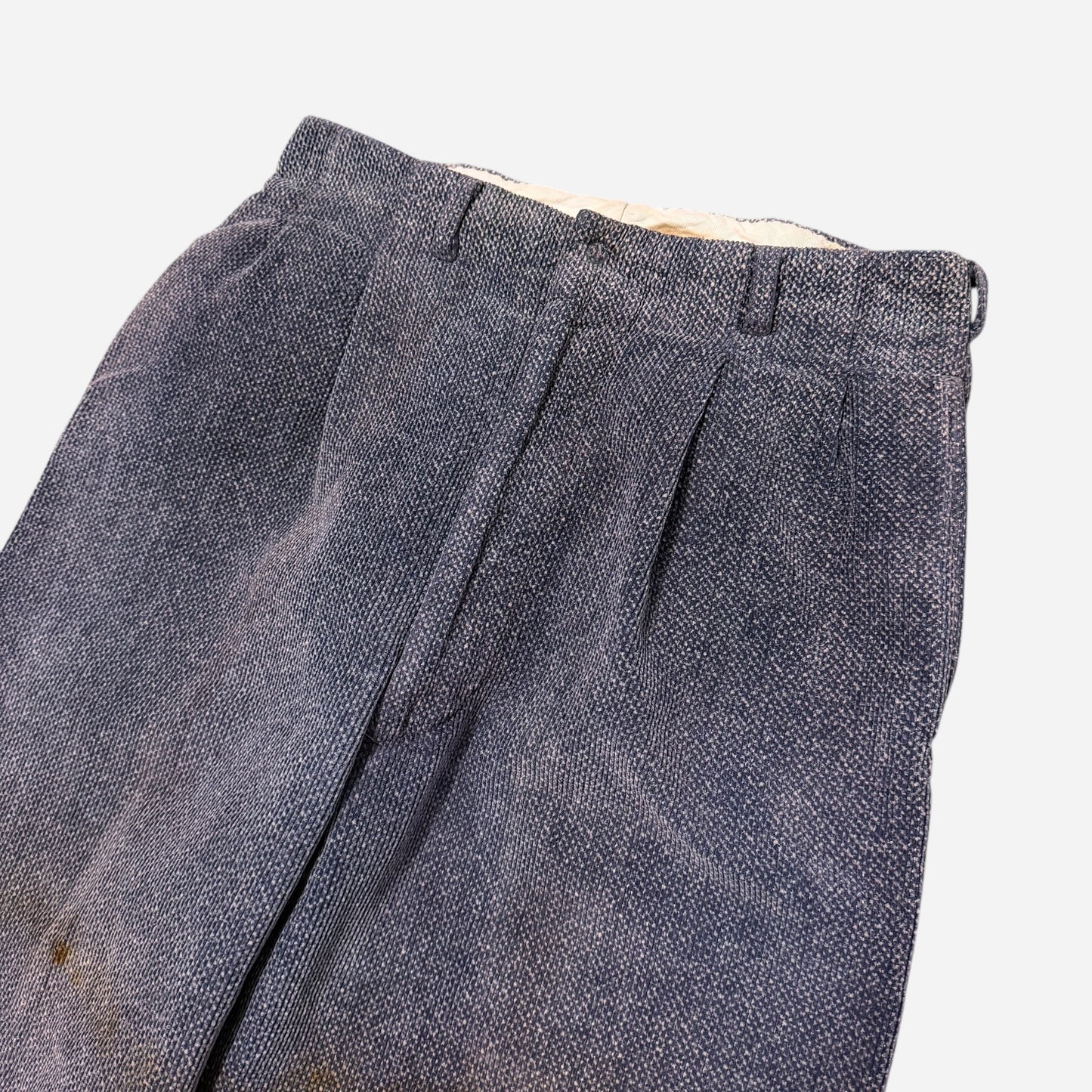 1940s Purple cotton texturoy pattern and pants (28w)