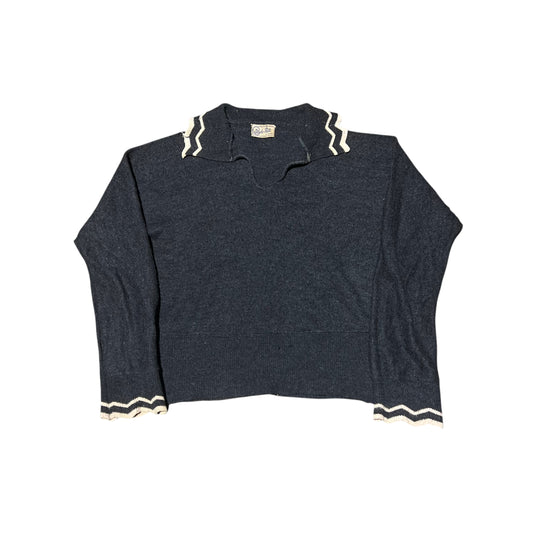 1950s Black wool sweater (S)
