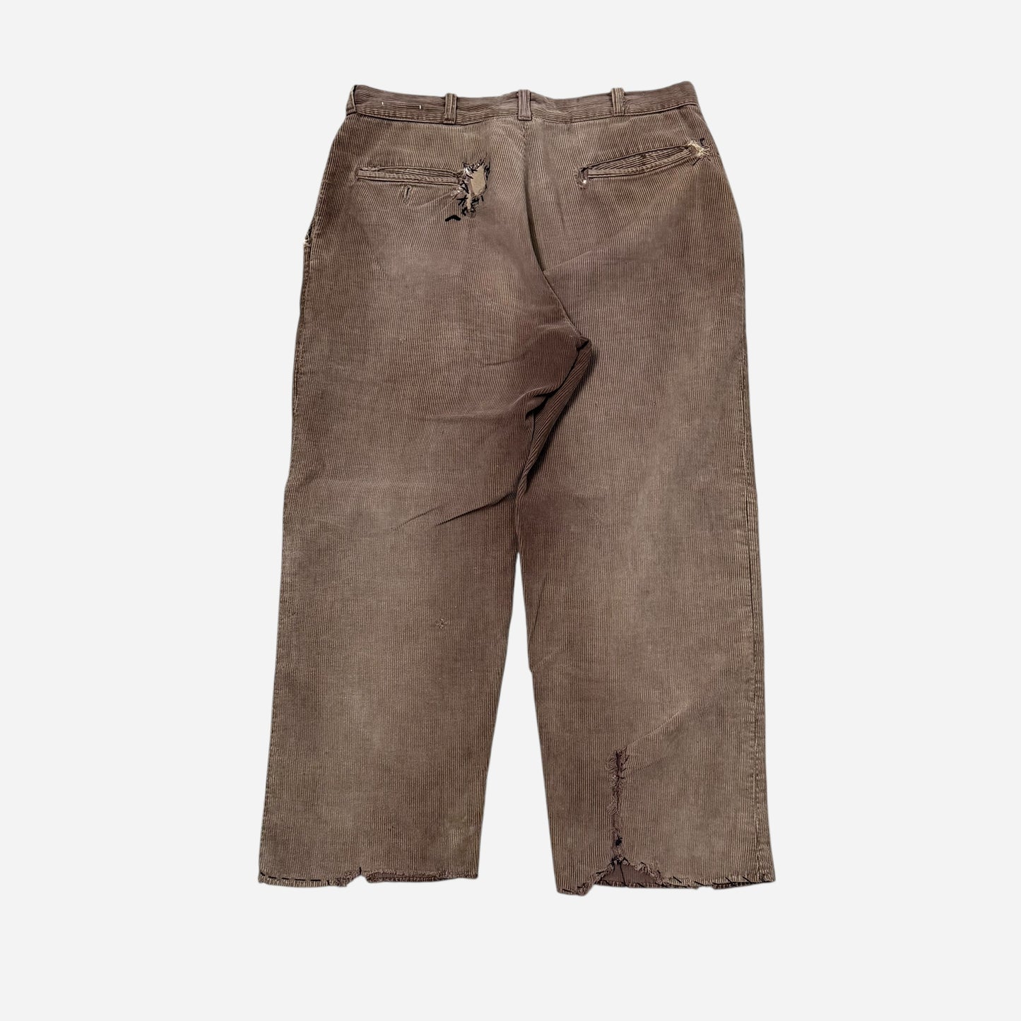 1950s Brown repaired corduroy pants (34w)