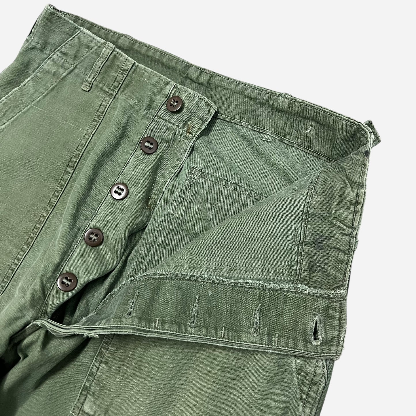 1950s OG 107 fatigue pocket button fly pants (29w)