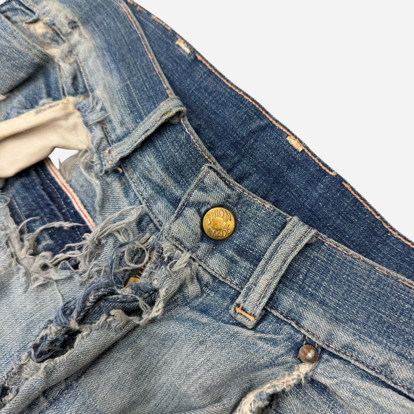 1940s As Is Union Made heavily repaired denim carpenter jeans (29w)