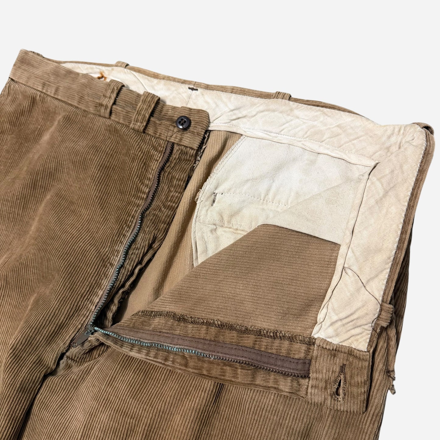 1960s Sun faded brown cotton corduroy pants (36w)