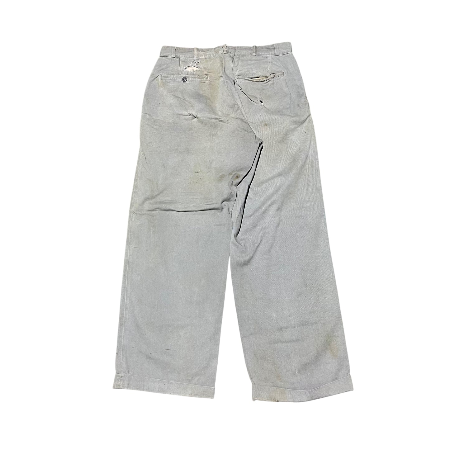 1950s Gray Red Camel chino work pants (30w)