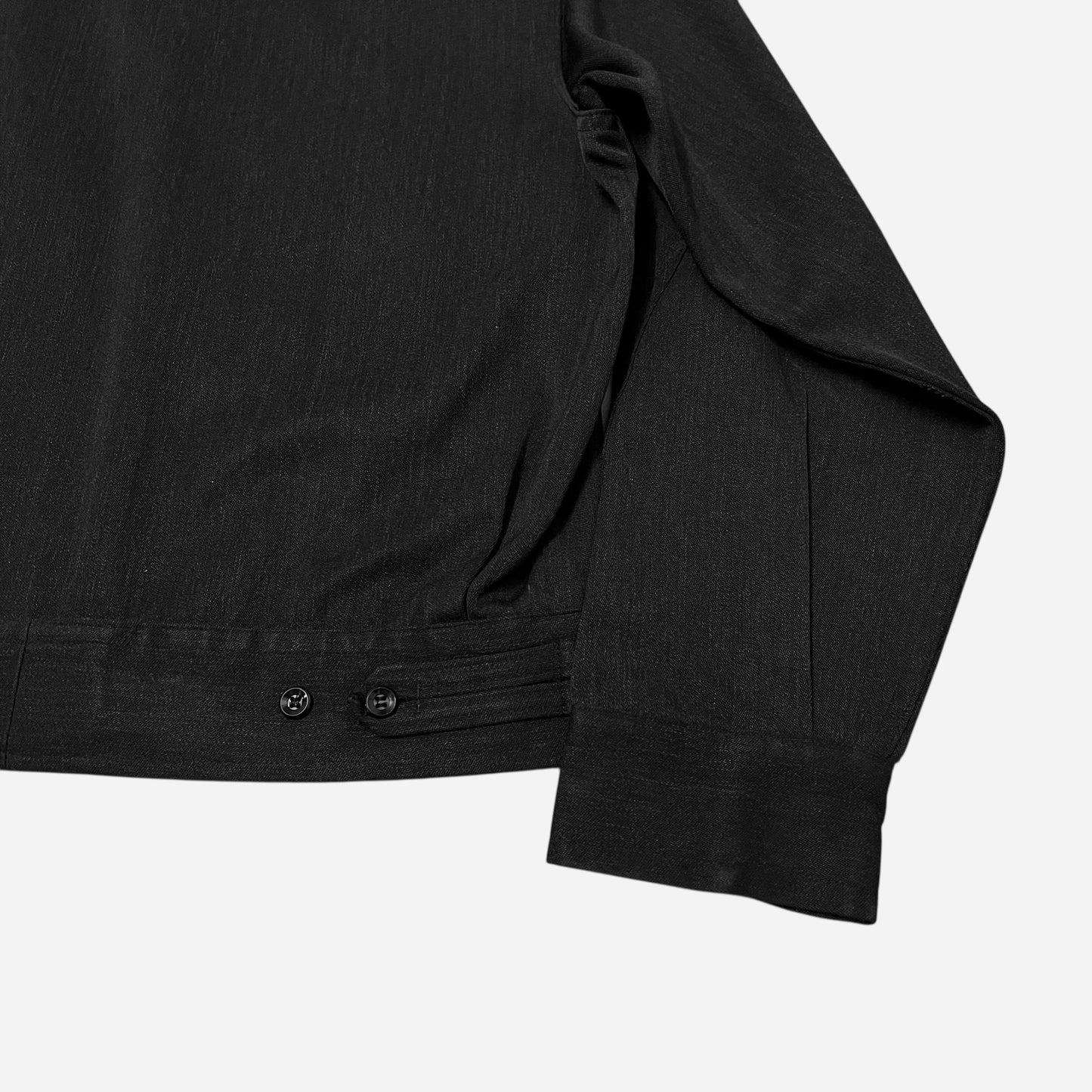 1960s Black cotton whipcord boxy work jacket (M)