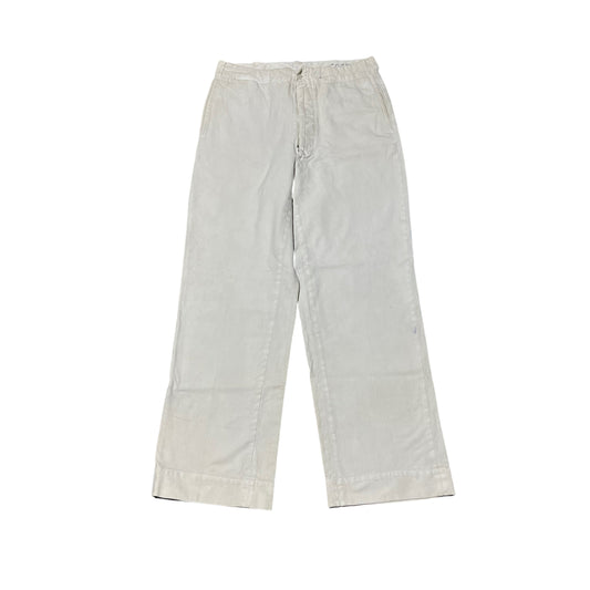 1940s White cotton sanforized button fly work pants (31w)