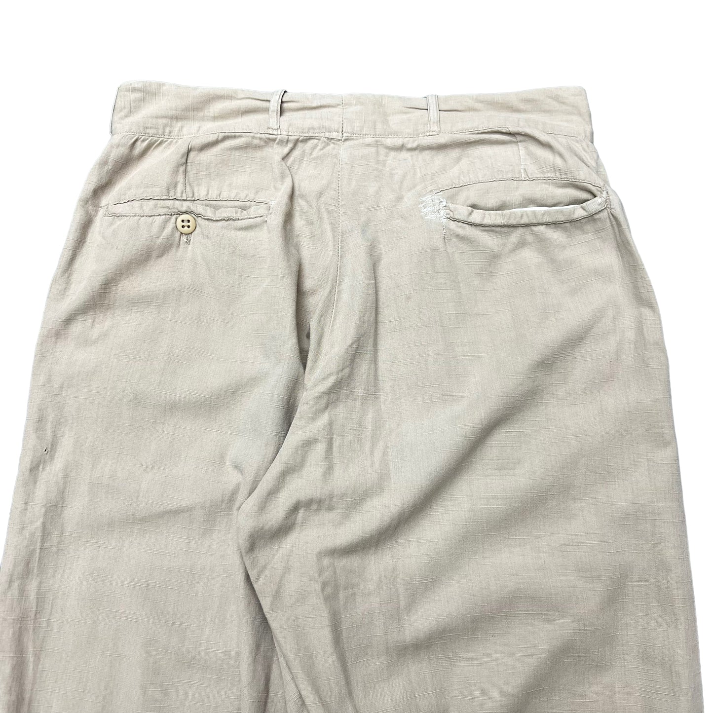 1940s-1950s Light cotton khaki summer pants (28w)