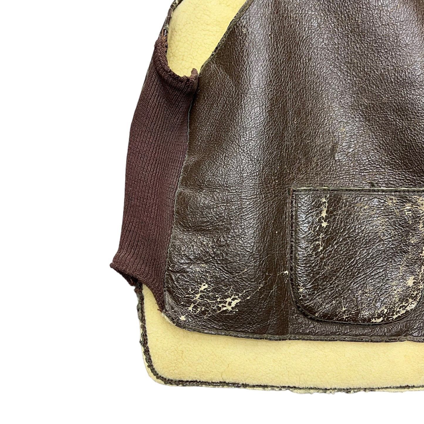 1930s Sherpa leather vest (M/L)