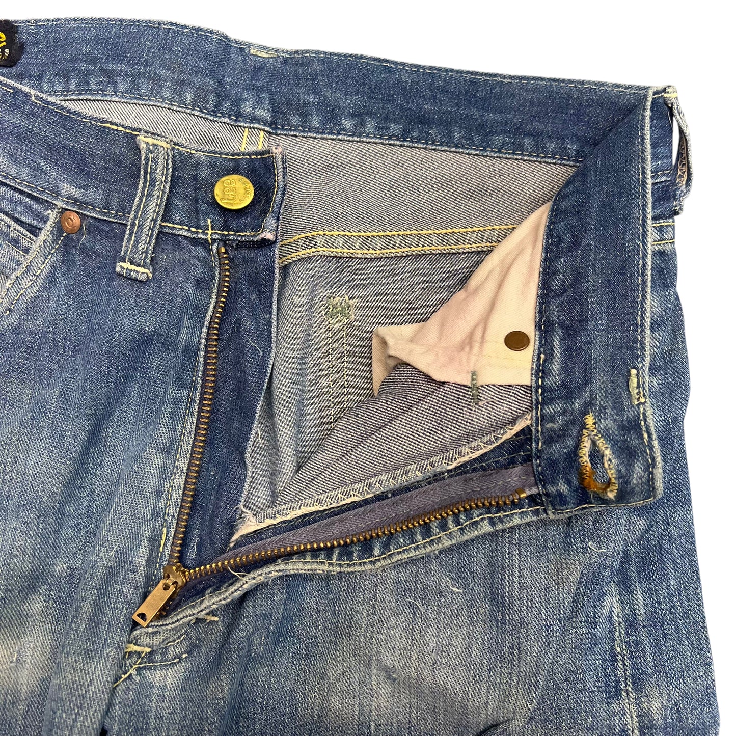 1950s Lee Riders half selvedge denim cowboy jeans (28w)