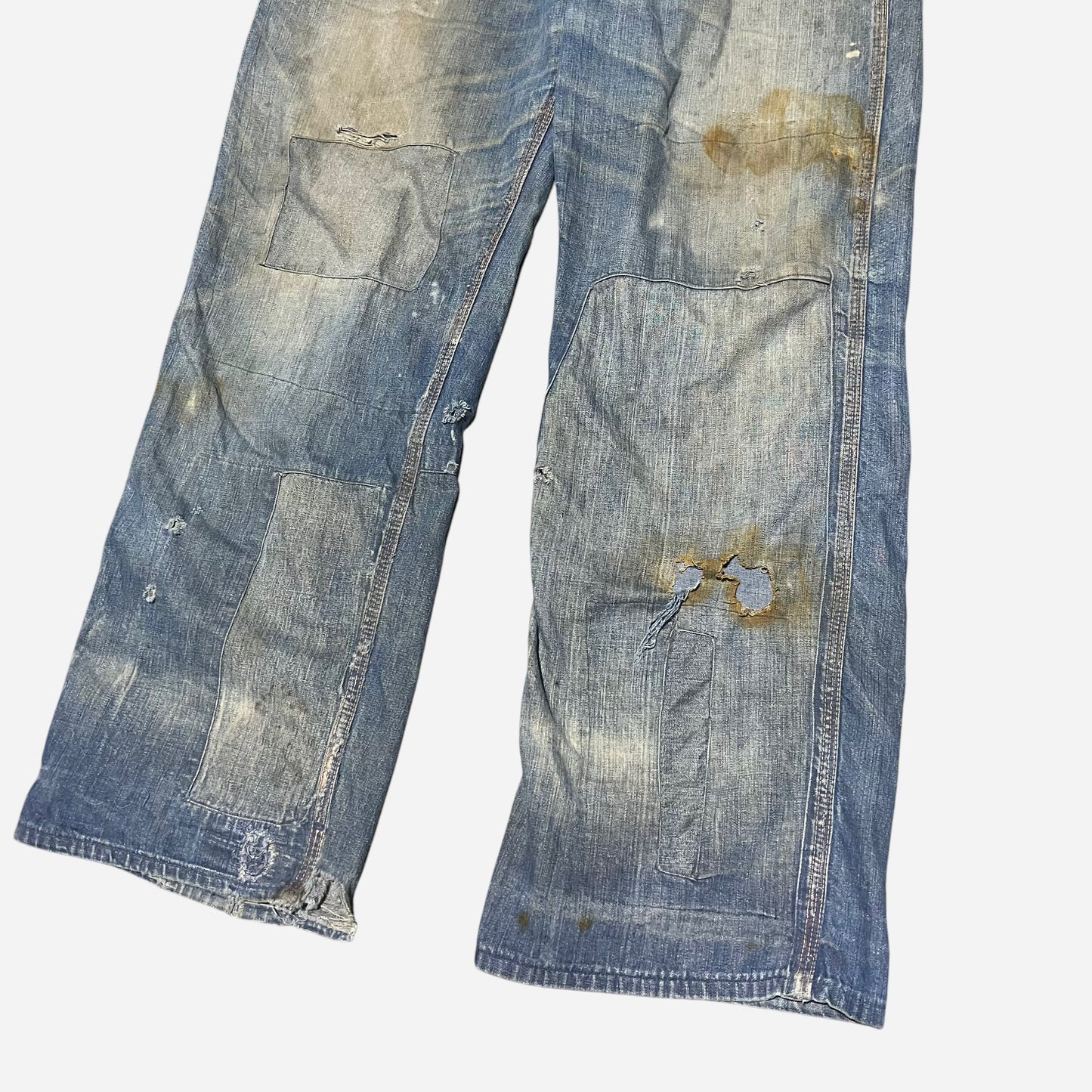 1950s Blue Bell heavily repaired carpenter denim jeans (34w)