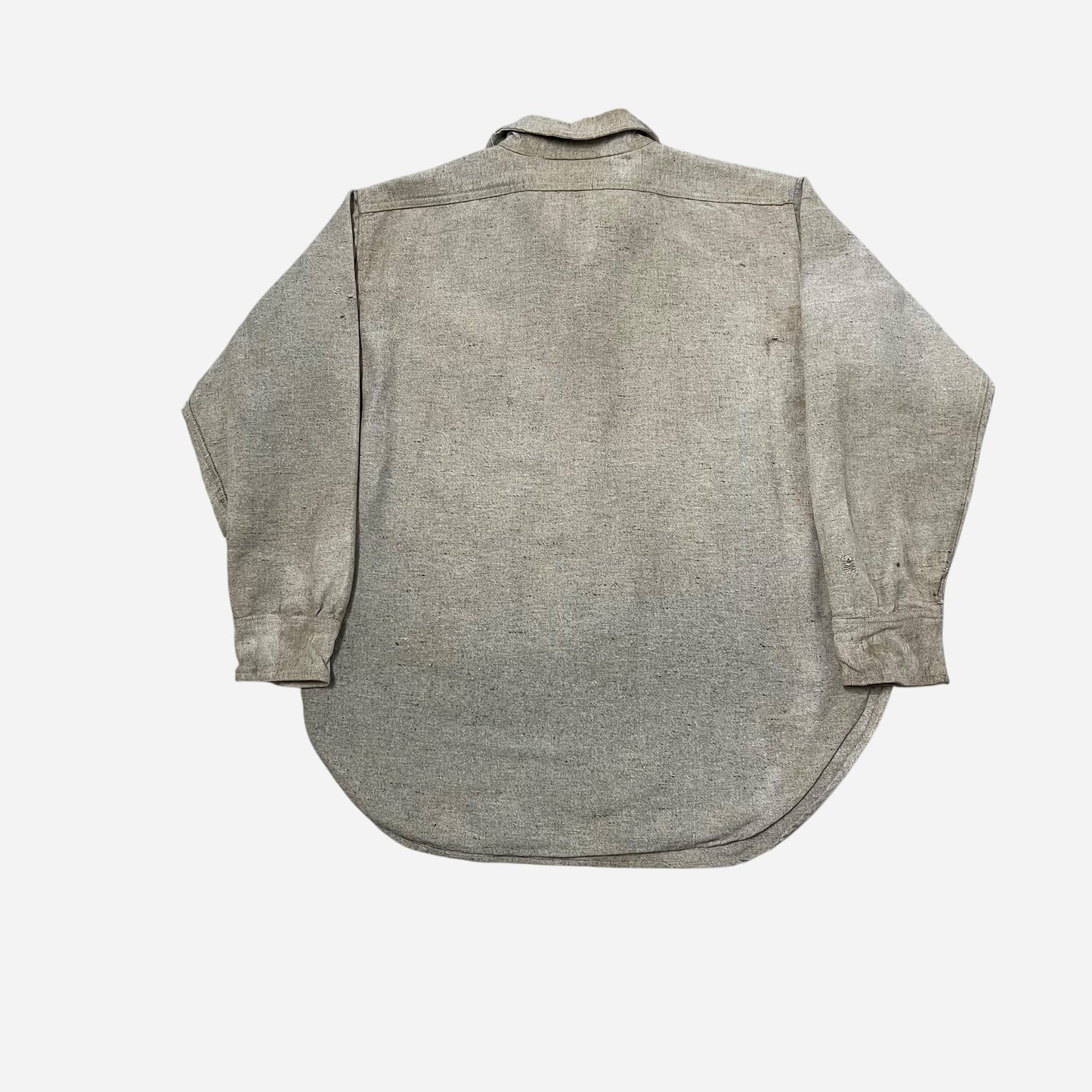 1930s Wool chinstrap flannel work shirt (L)