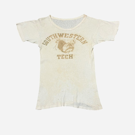 1940s Bulldog print t shirt (S/M)