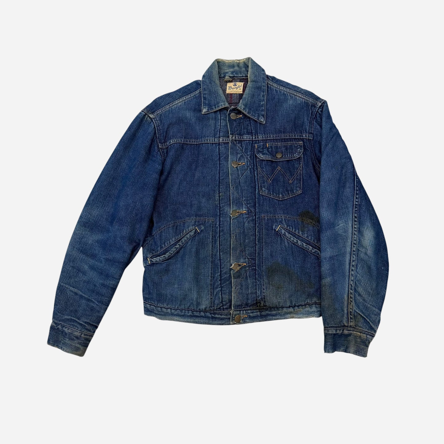 1950s Wrangler blanket lined denim jacket (M)