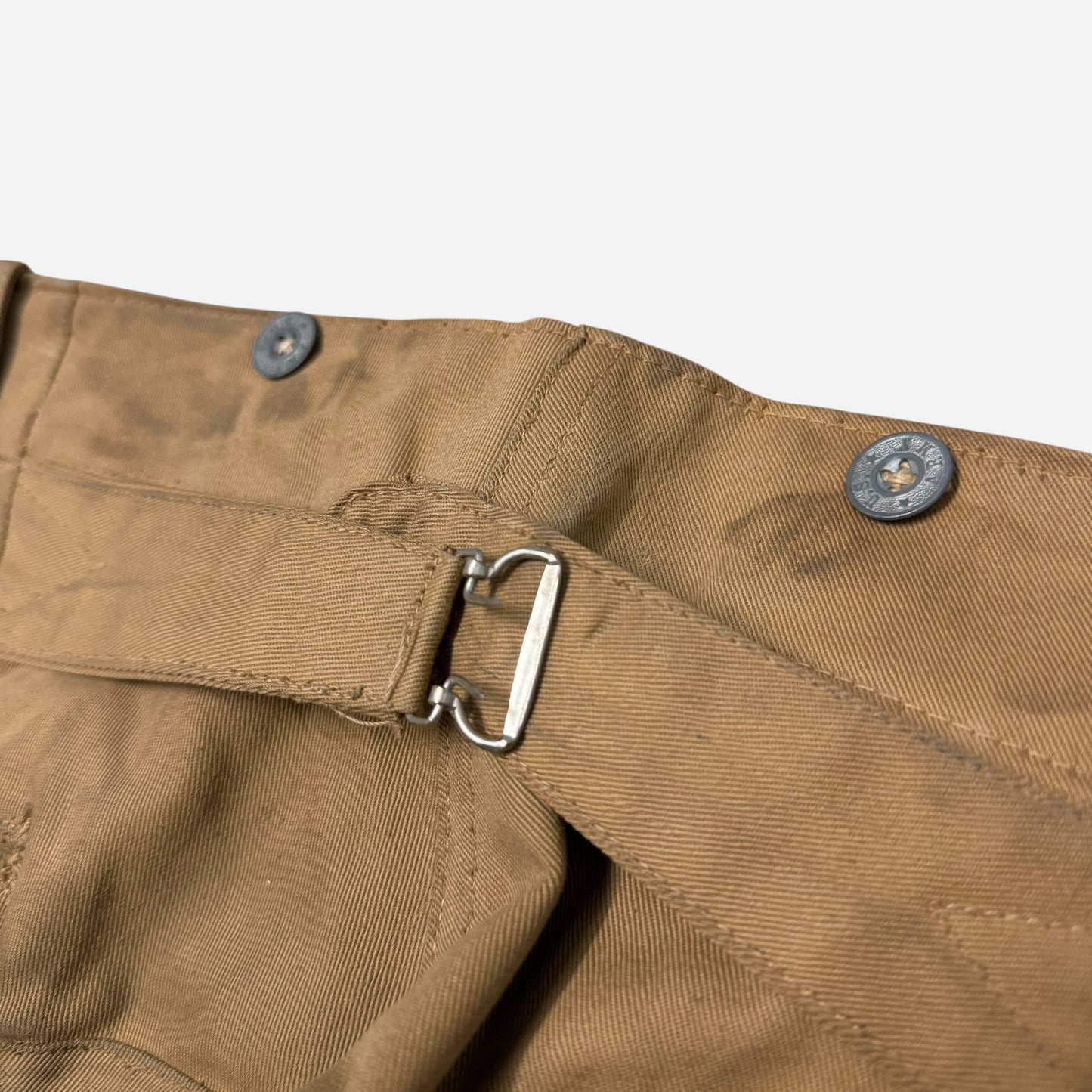1910s WW1 US Army zinc button khaki jodhpurs (34w)