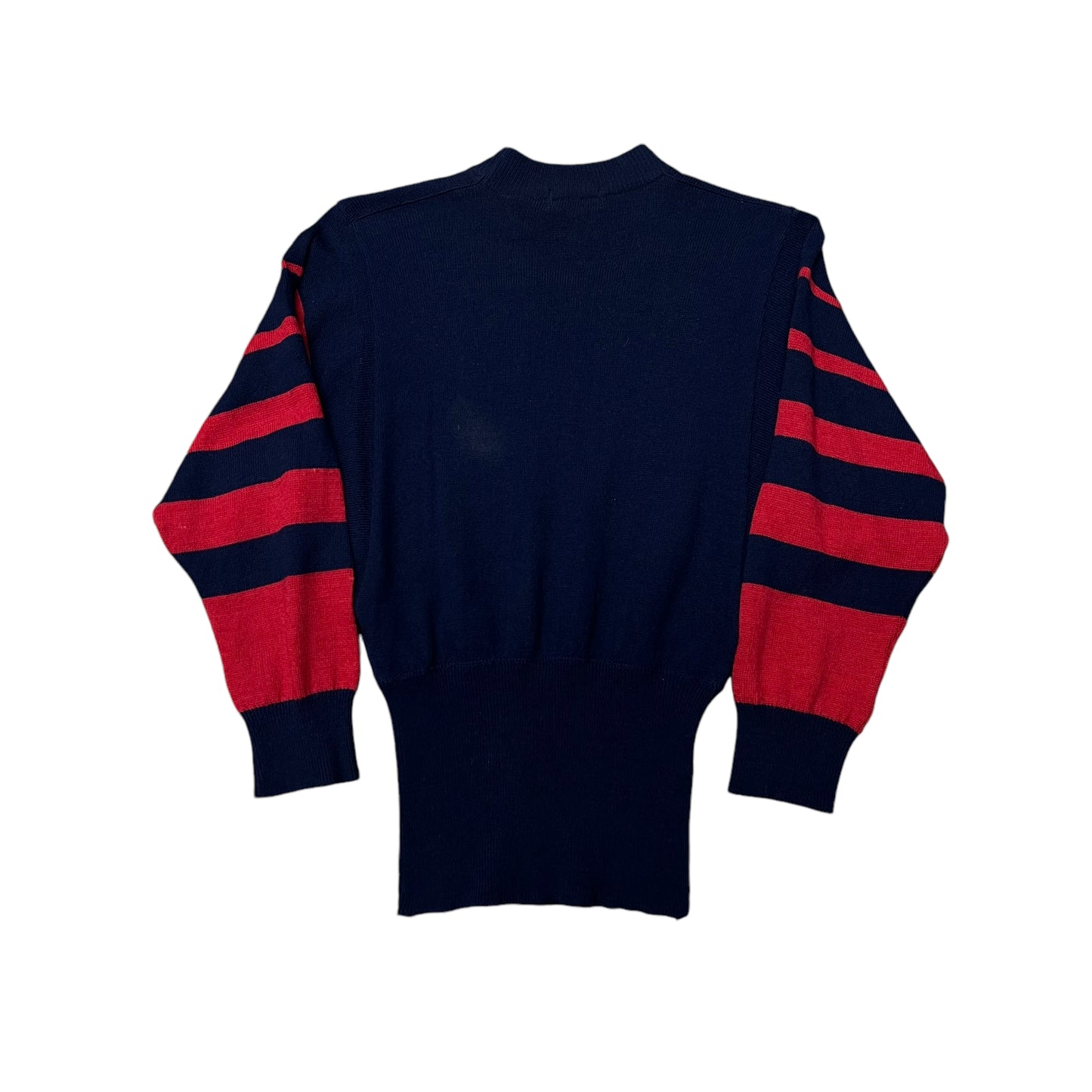 1950s Women’s Jantzen red & navy striped knit sweater (XS)