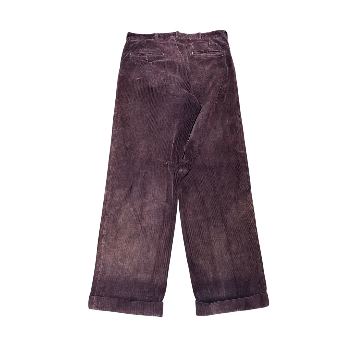 1950s Sun faded purple corduroy button fly pants (32w)