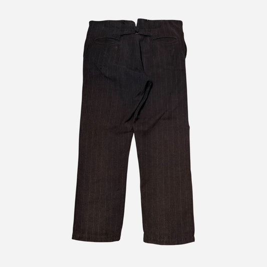 1900s Wool/cotton blend dark purple buckle back pants (35w)