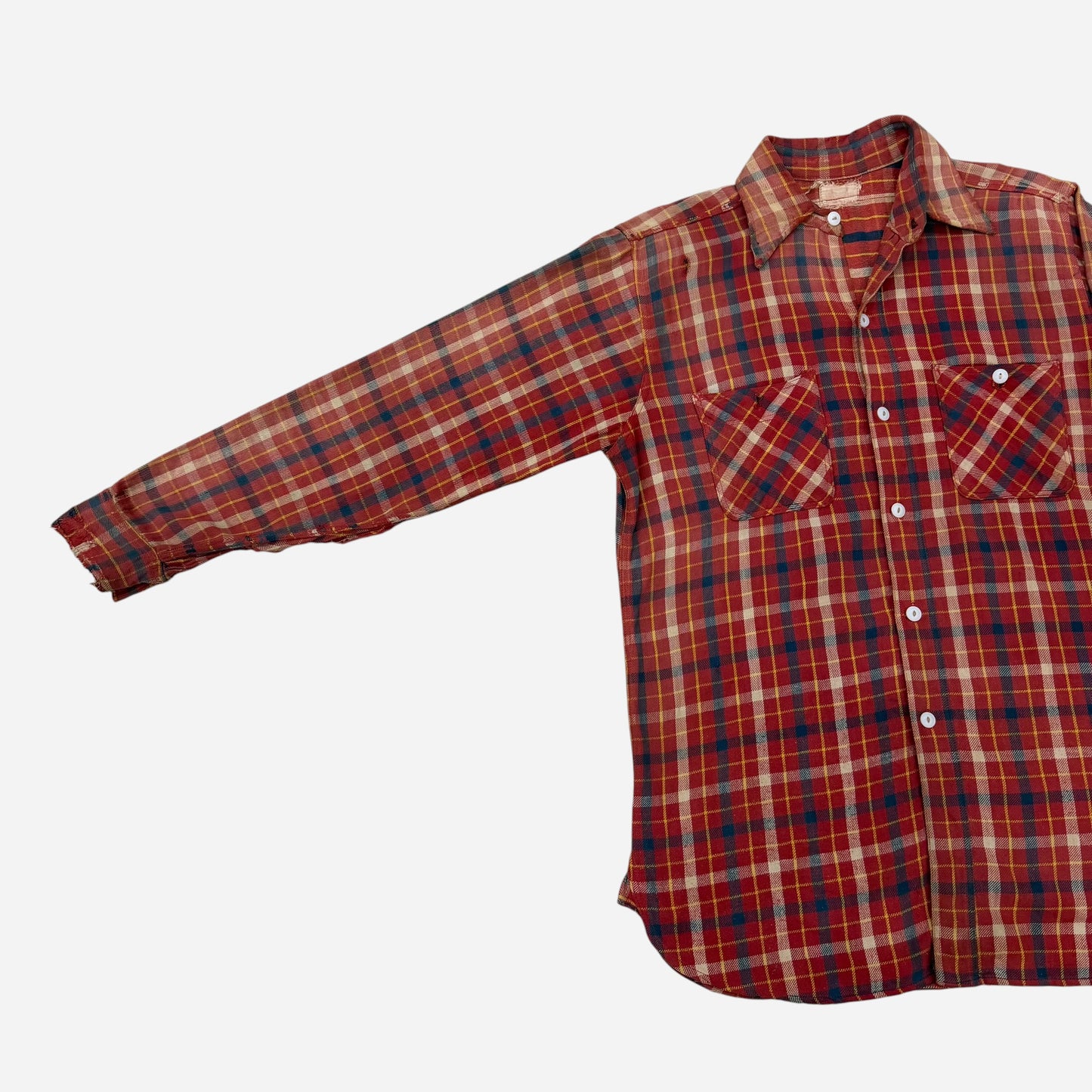 1930s 1940s Winter Wear cotton flannel shirt (L)