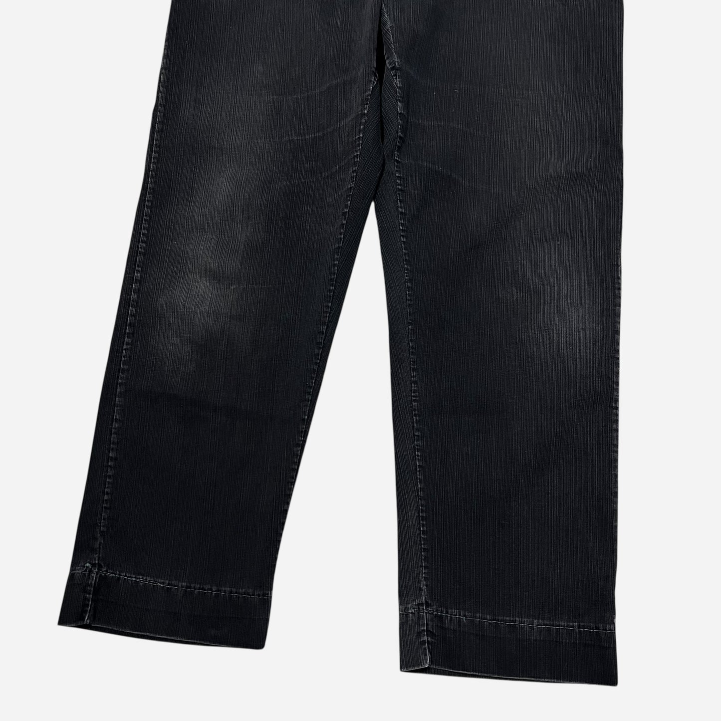 1960s Black faded pique cotton pants (33w)