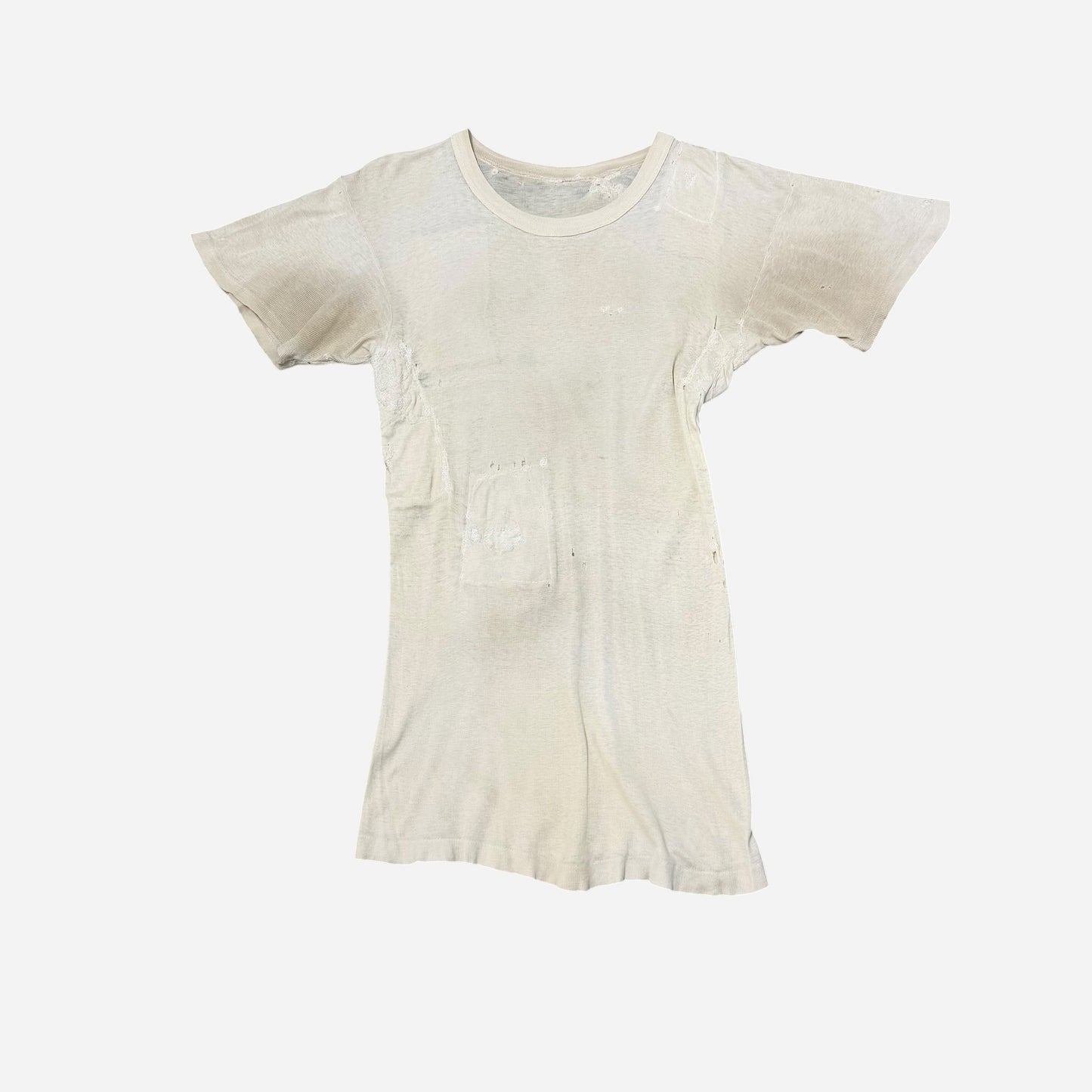 1930s Heavily repaired patchwork t shirt (M)
