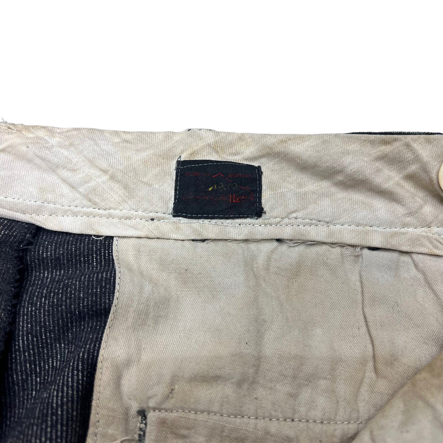 1930s 1940s Lee House Label Cone Hobart moleskin salt & pepper pants (36w)