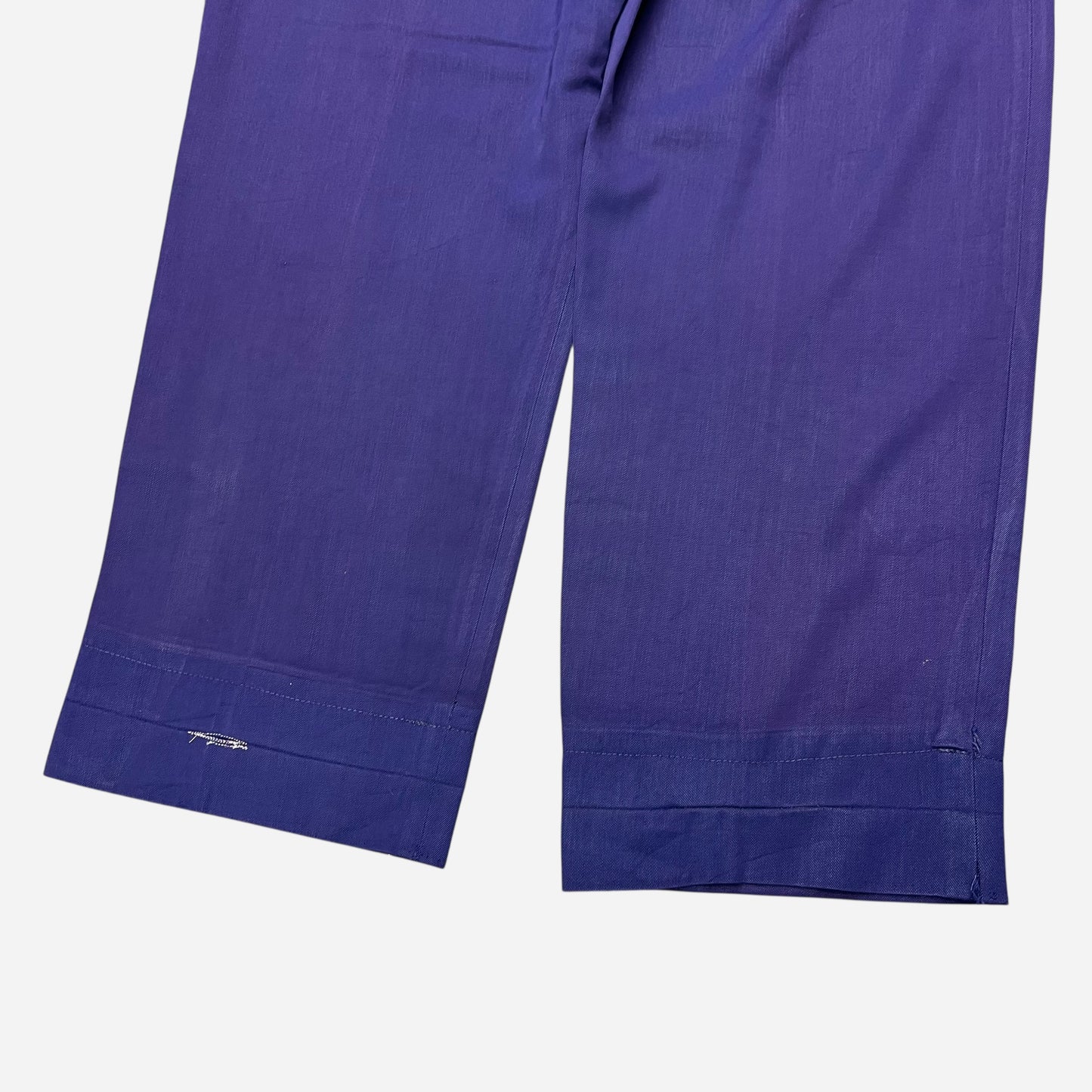 1950s Purple rayon pleated pants (30w)