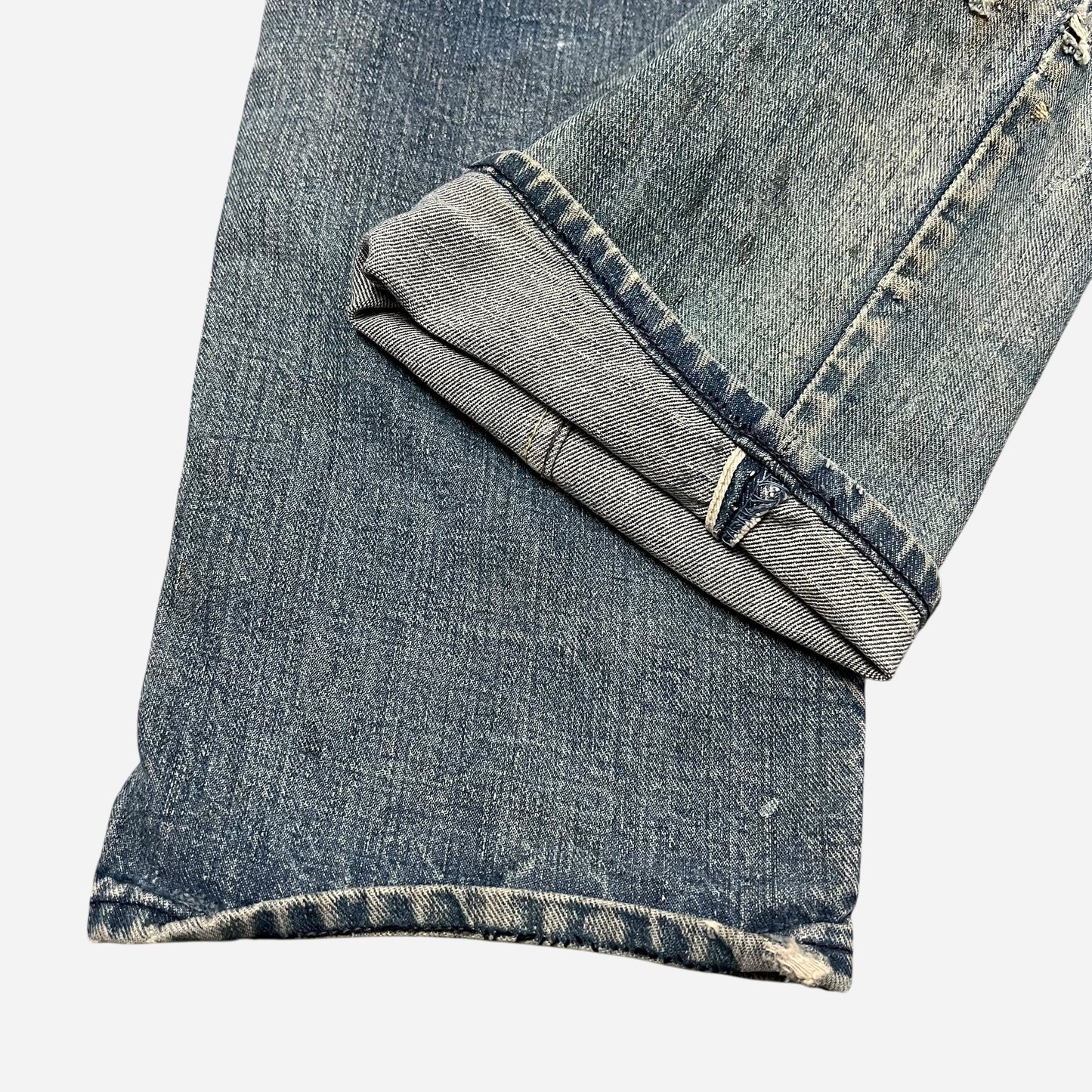 1950s Foremost half selvedge oil stained jeans (32w)