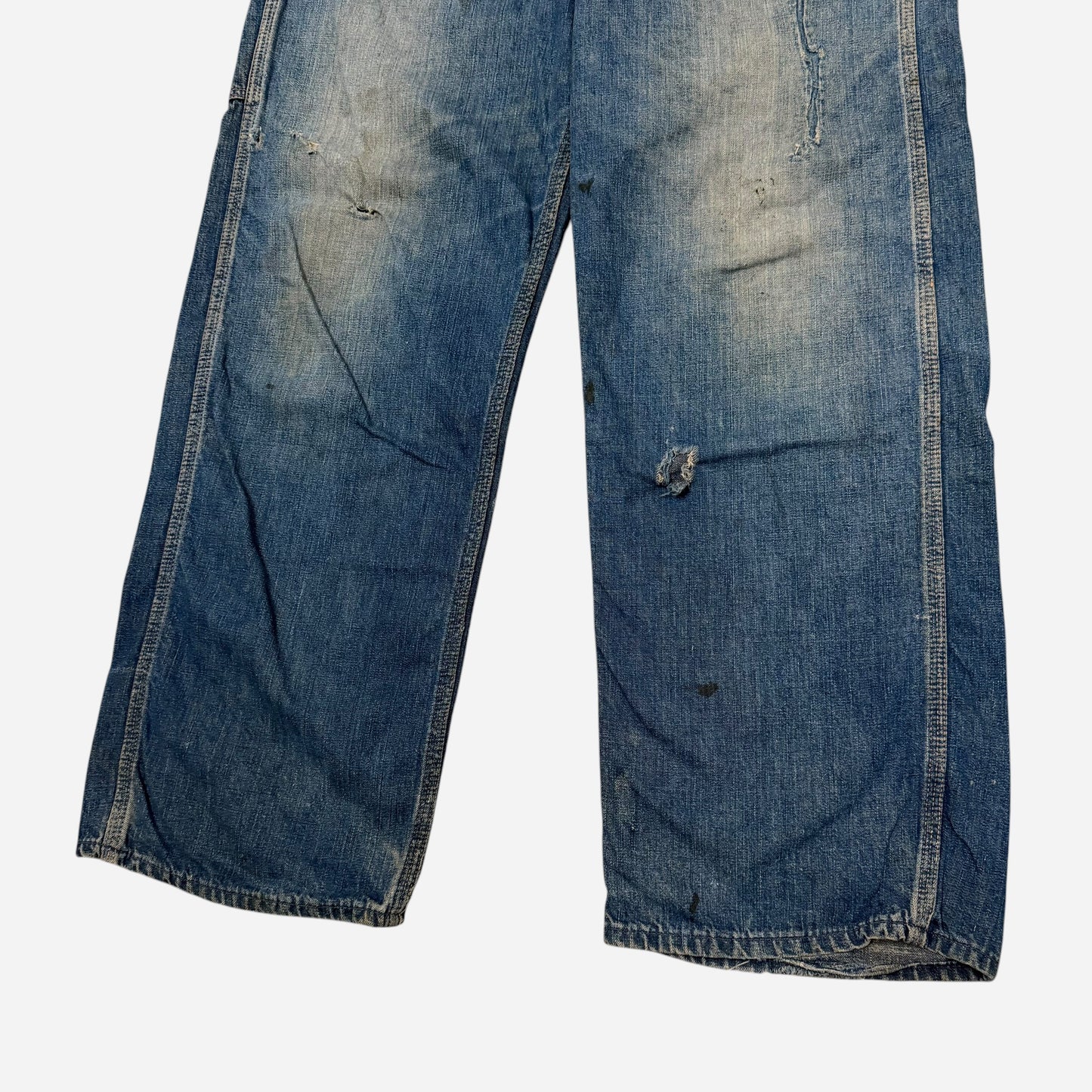 1950s Sanforized denim repaired carpenter jeans (33w)