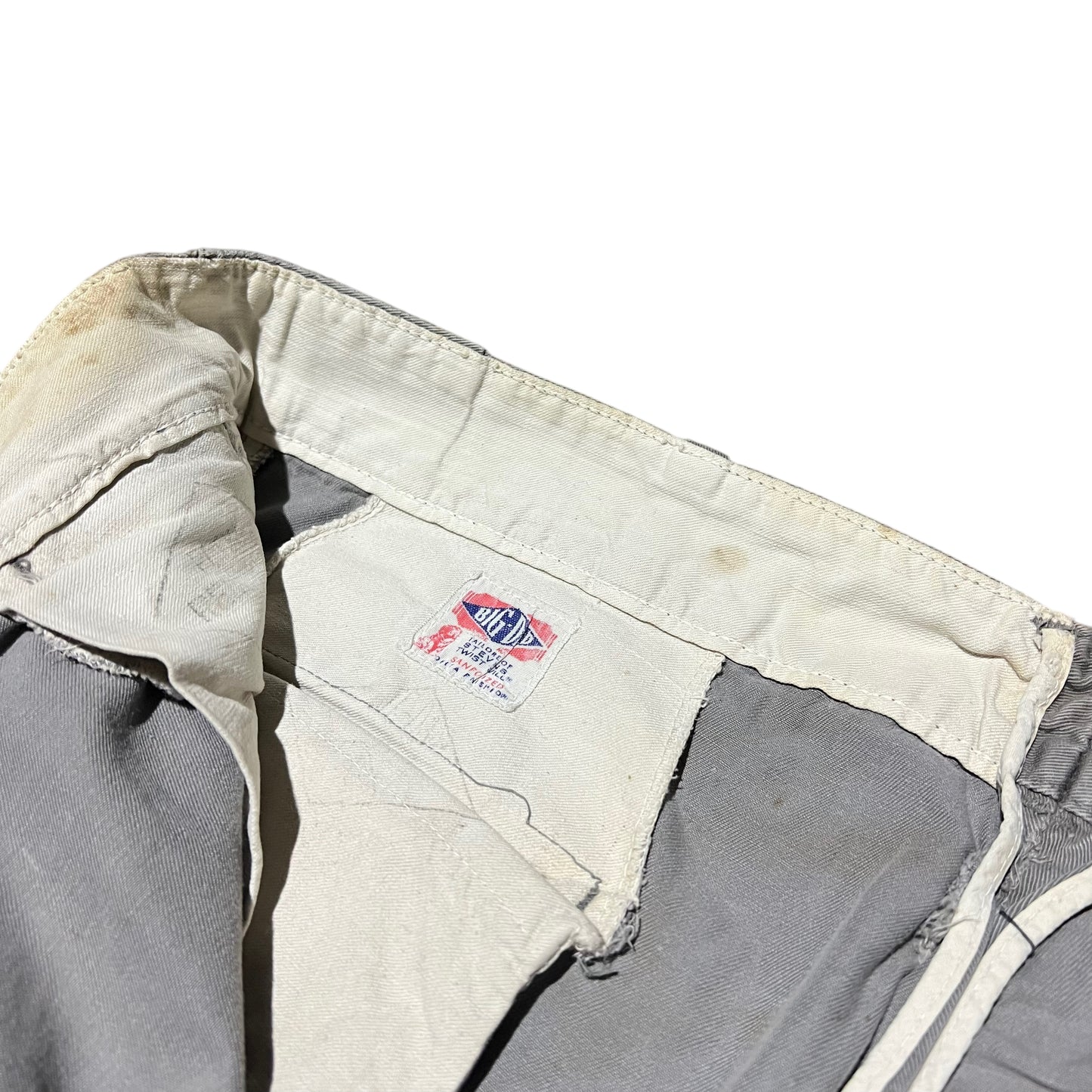 1950s Big Dad sail cloth gray chino work pants (36w)