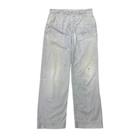 1950s Grey sail cloth work pants (30w)