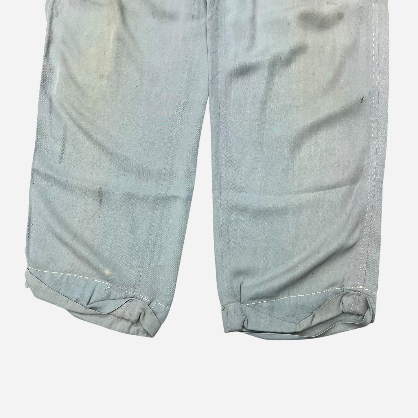 1950s Sea foam green light rayon pleated pants (28w)