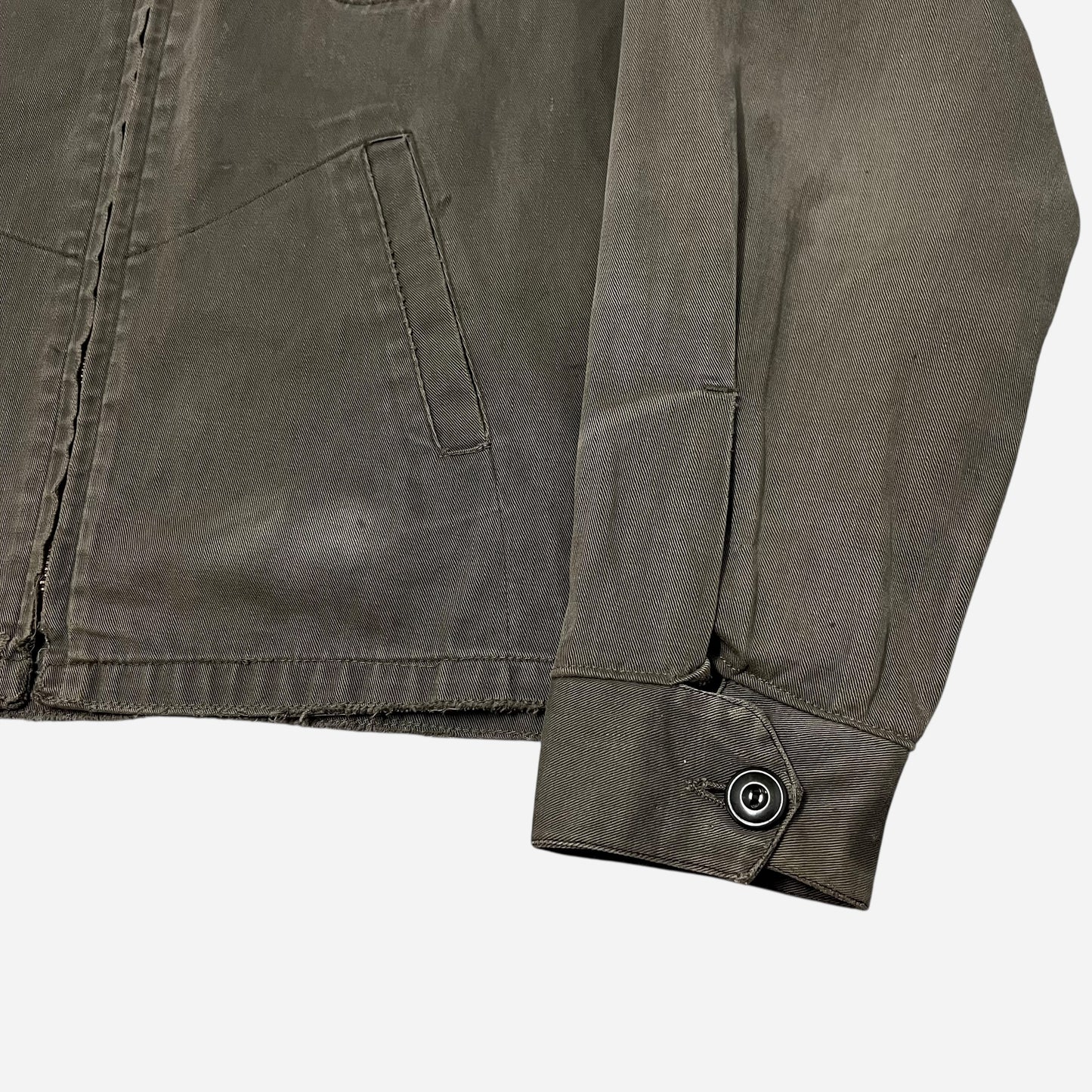 1950s Green cotton cropped work jacket (M)