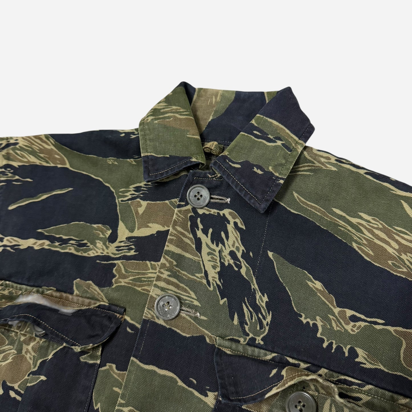 1970s Tiger stripe camo shirt (S)
