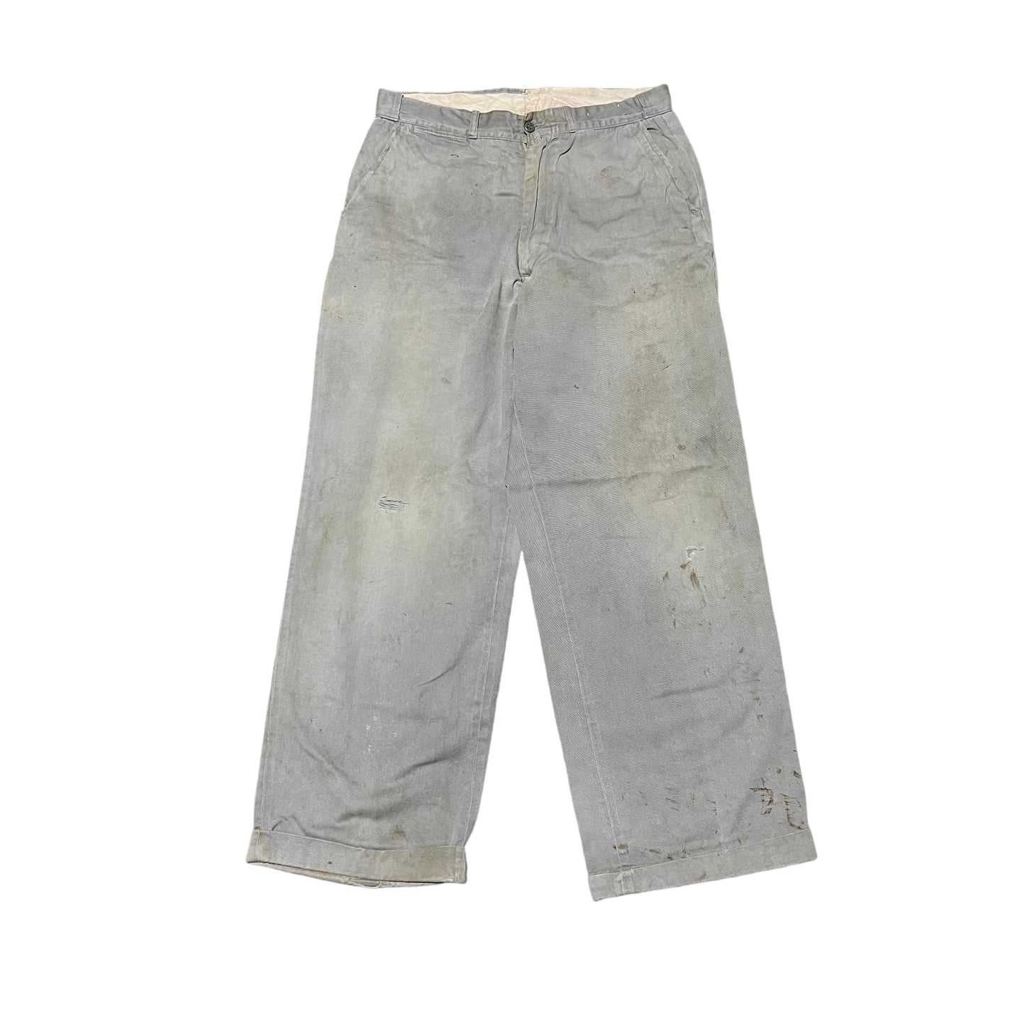 1950s Red Camel gray chino work pants (31w)