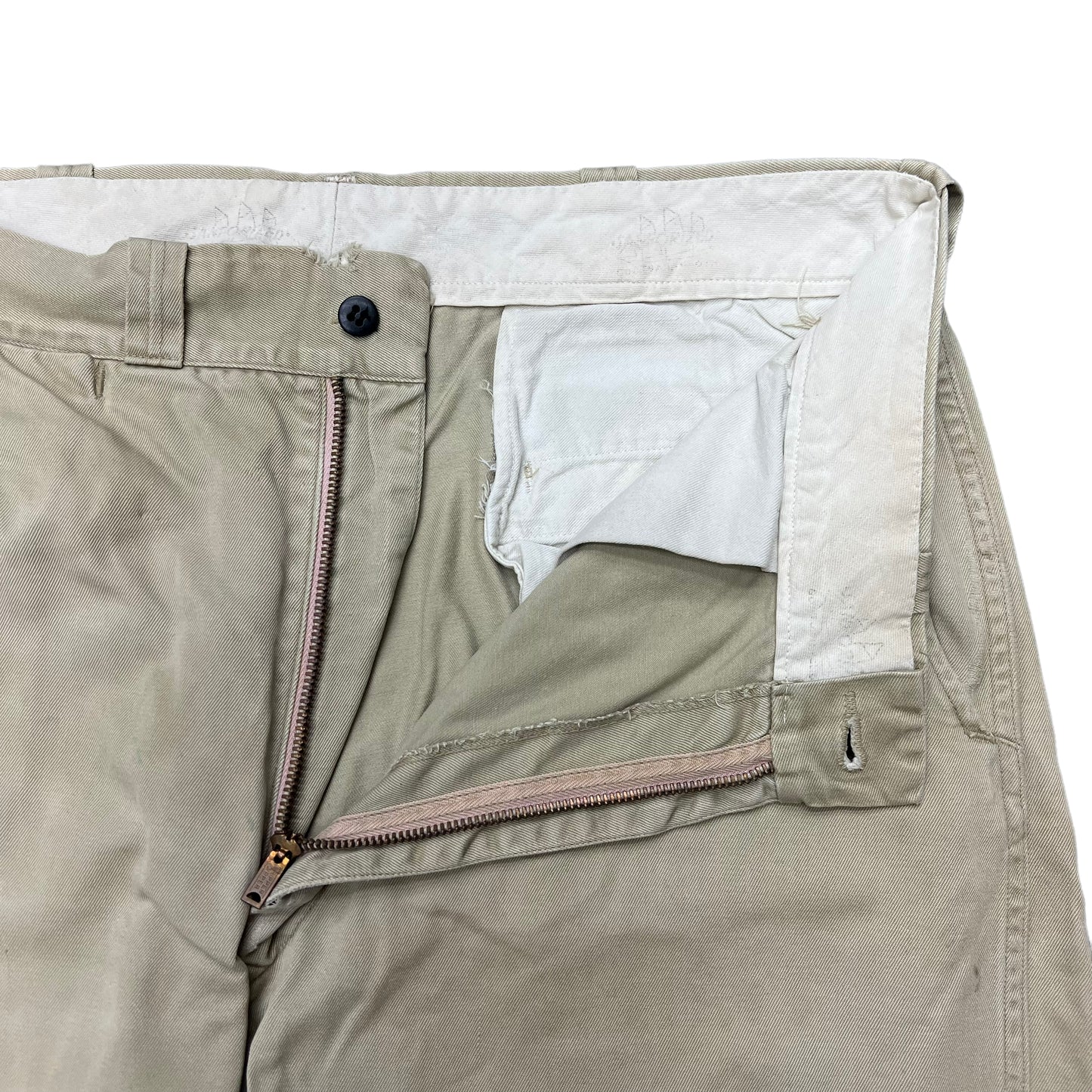 1950s Pennys Big Mac khaki boatsail cloth work pants (33w)