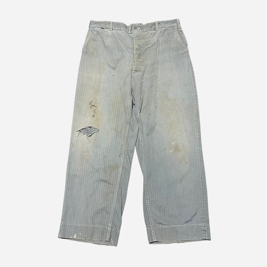 1940s Sweet Orr light green hbt button fly work pants (36w)