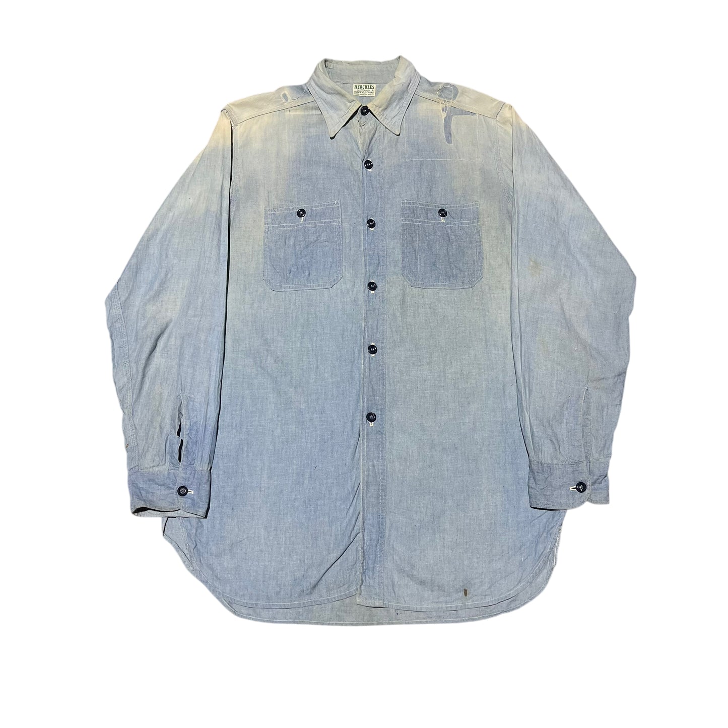 1940s Hercules overall strap sun fade chambray (L)