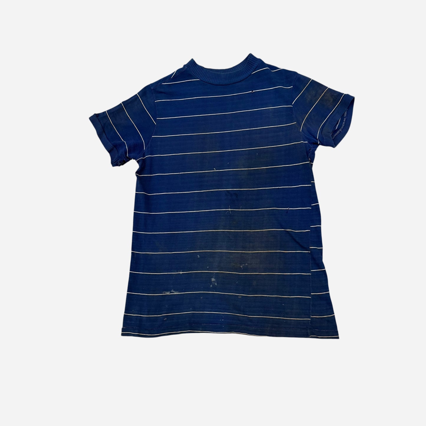 1950s Blue cotton striped t shirt (S)