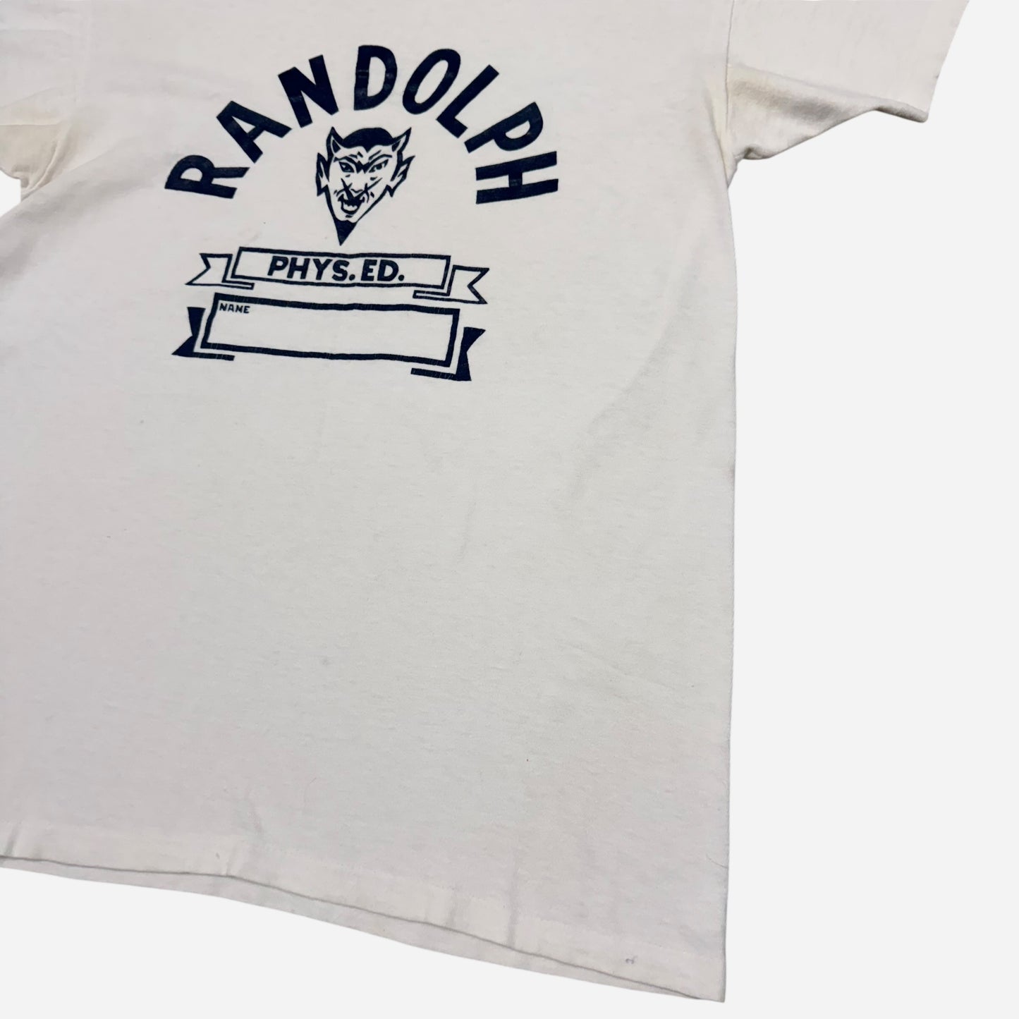 1950s Devil print black & white t shirt (M)