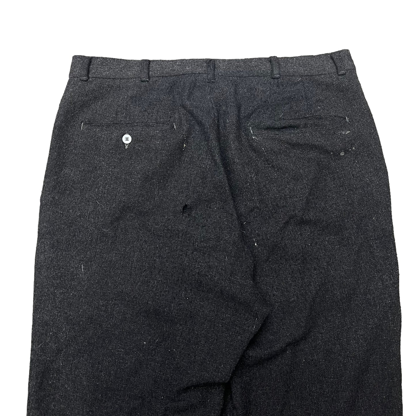 1940s-1950s Loeb black woven wool trousers (32w)