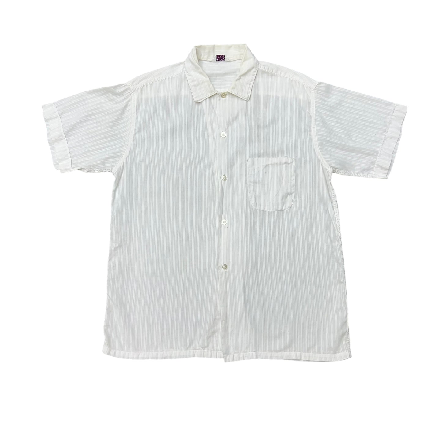 1950s Sportswear white cotton shirt (M)