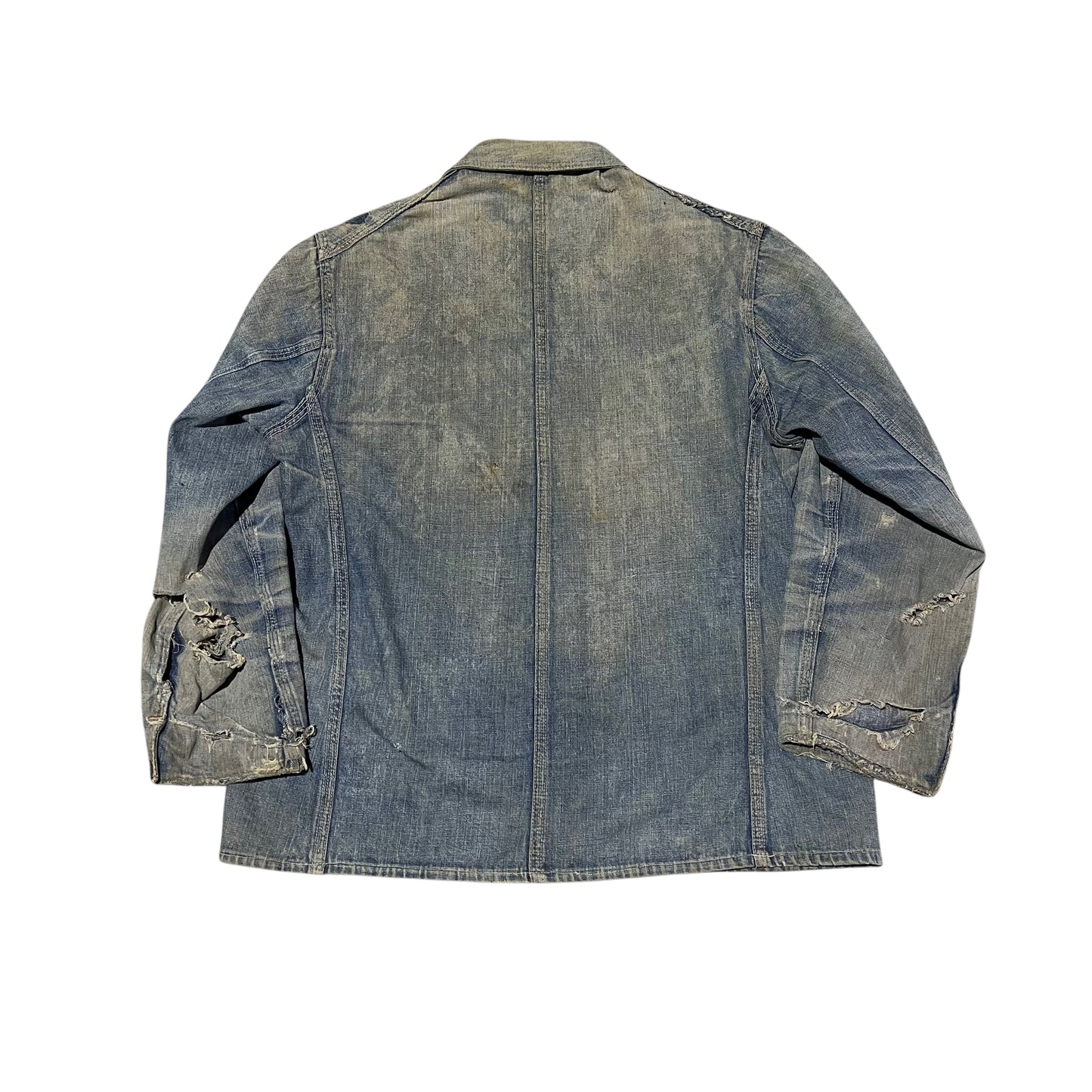 1930s Indian button denim chore jacket (S/M)